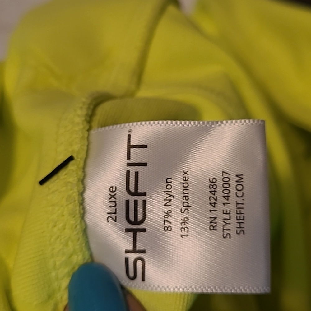 SHEFIT neon yellow workout jogger pants. - Picture 6 of 8